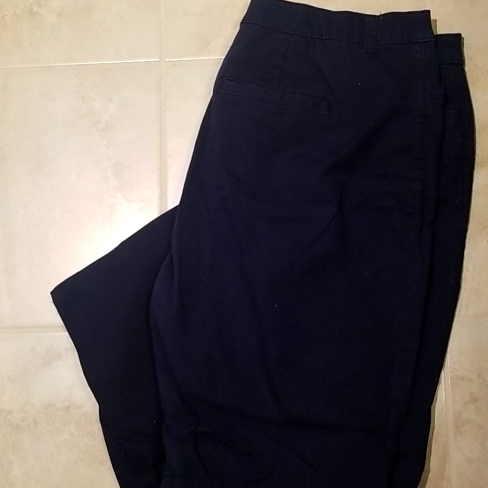 Navy blue trousers